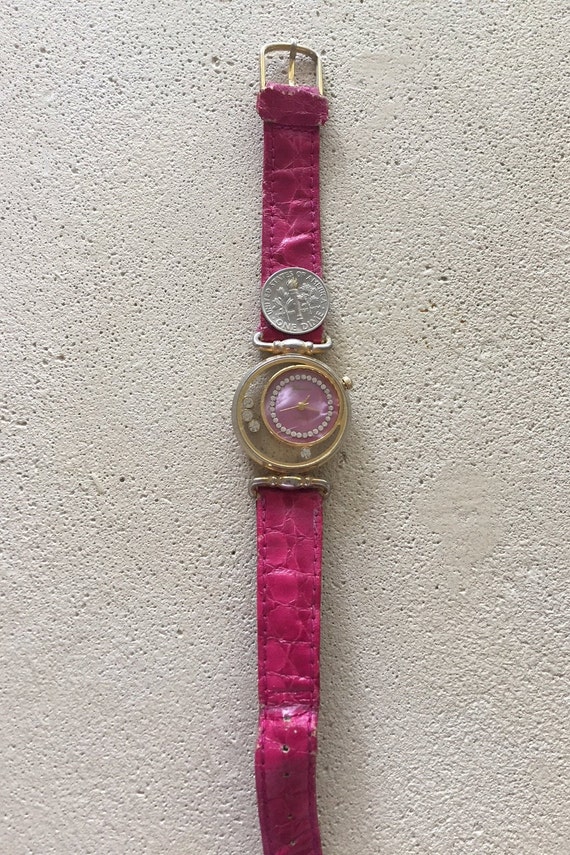 Vintage VIENNA large 30mm ladies japan qtz watch … - image 4
