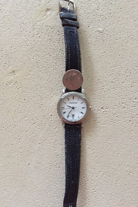 Louis Erard Swiss Made Ladies Quartz Watch w/Date All Original Leather Strap New Premium Batt W/R 30m Good Cond Runs Well
