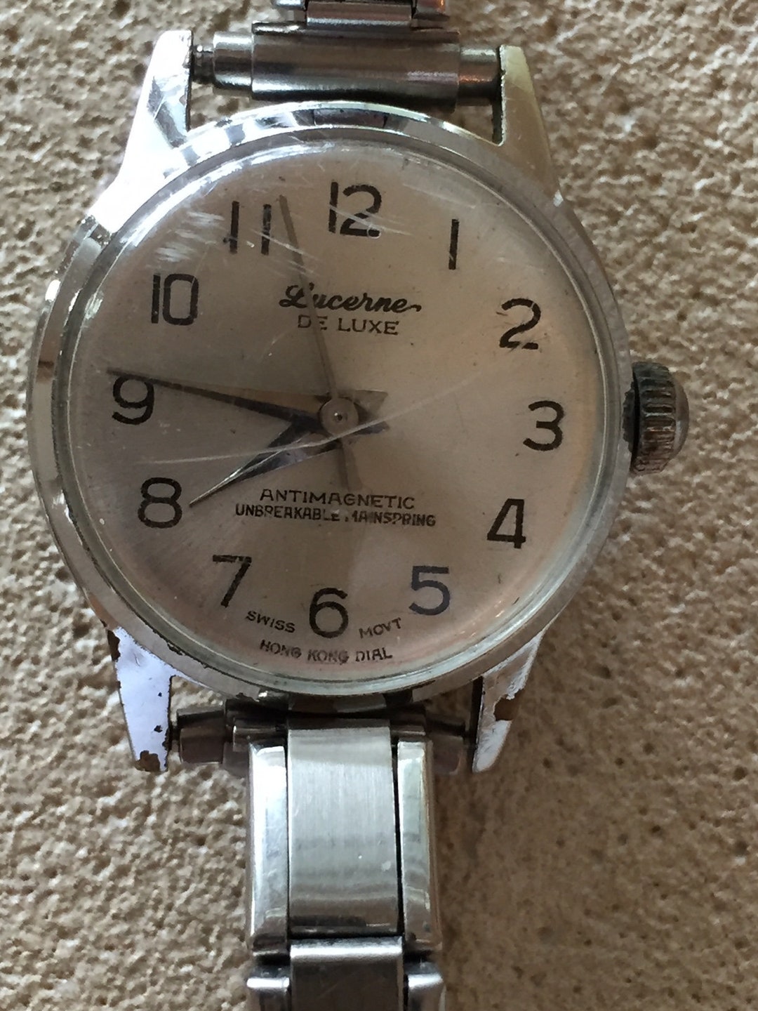 Vintage Lucerne Deluxe Swiss Ladies Mechanical Wind Watch Large 29mm