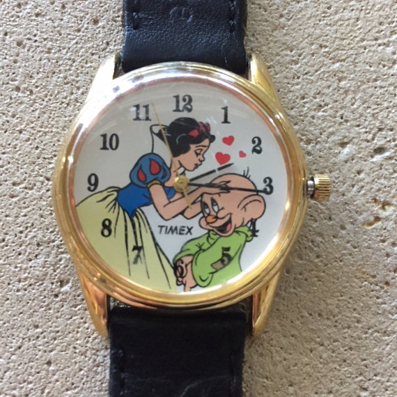 Vintage DISNEY TIMEX snow white mens qtz watch 35mm … Gem