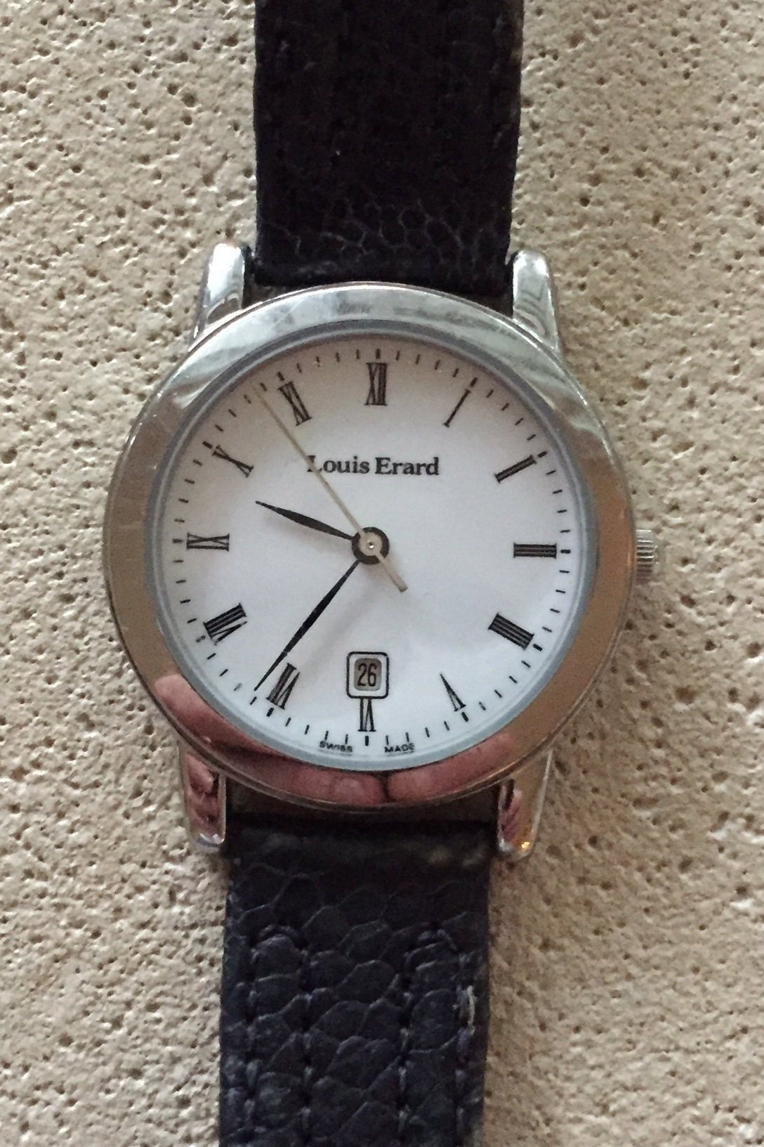 LOUIS ERARD SWISS Made Ladies Quartz Watch W/date All Original 