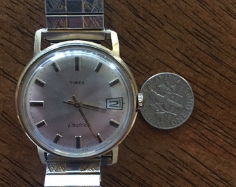 Vintage Timex Electric Watch Model 67 1963 Backset Mint Dial