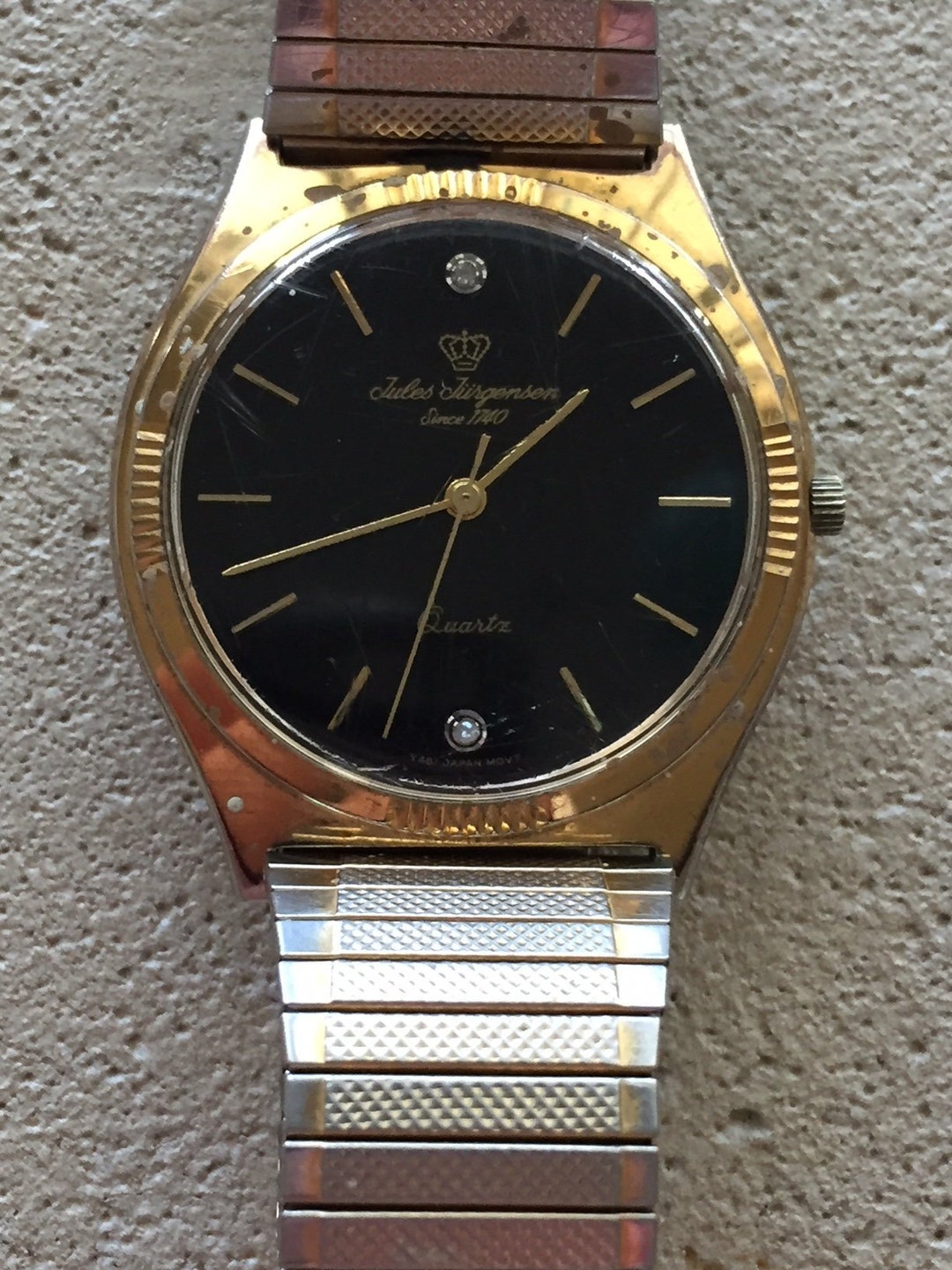 Jules Jurgensen ムーンフェイズ クォーツ腕時計 A2883 Vintage Jules Jurgensen Quartz Watch Women Moon Phase Gold
