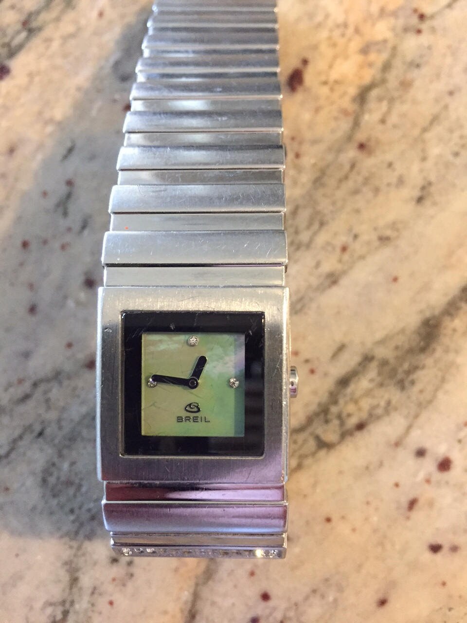Breil Clock for Man Model Avery with Steel Bracelet, Movement JUST TIME - 3H Quartz, Silver-schwarz, One Size, strappy