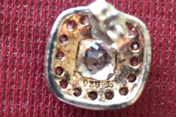 Vintage solid Sterling silver/ Rhinestone necklac… - image 7