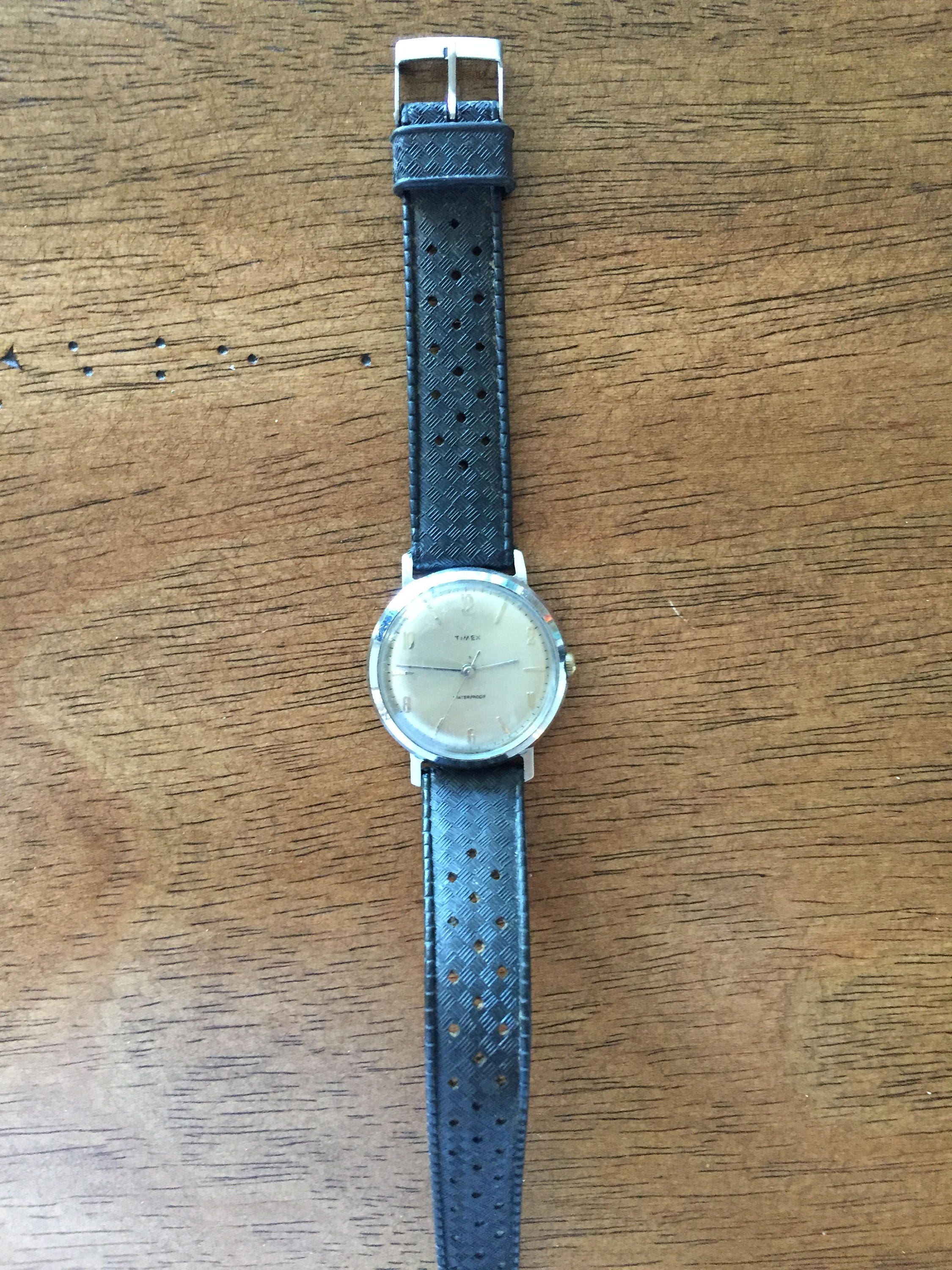 Timex ヴィンテージ時計 Timex Vintage Mens Mechanical 36mm Stainless Steel Case Waterproof
