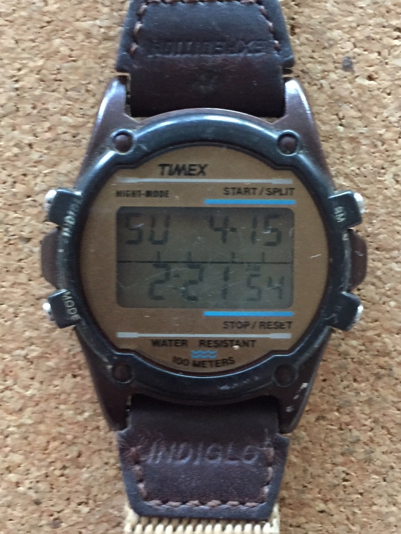Vintage Timex mens digital watch/timer chrono/alarm w/r 100m | Etsy