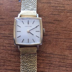 Certina vintage (swiss) mechanical c1960s unisex  watch runs well adjustable fischer bracelet