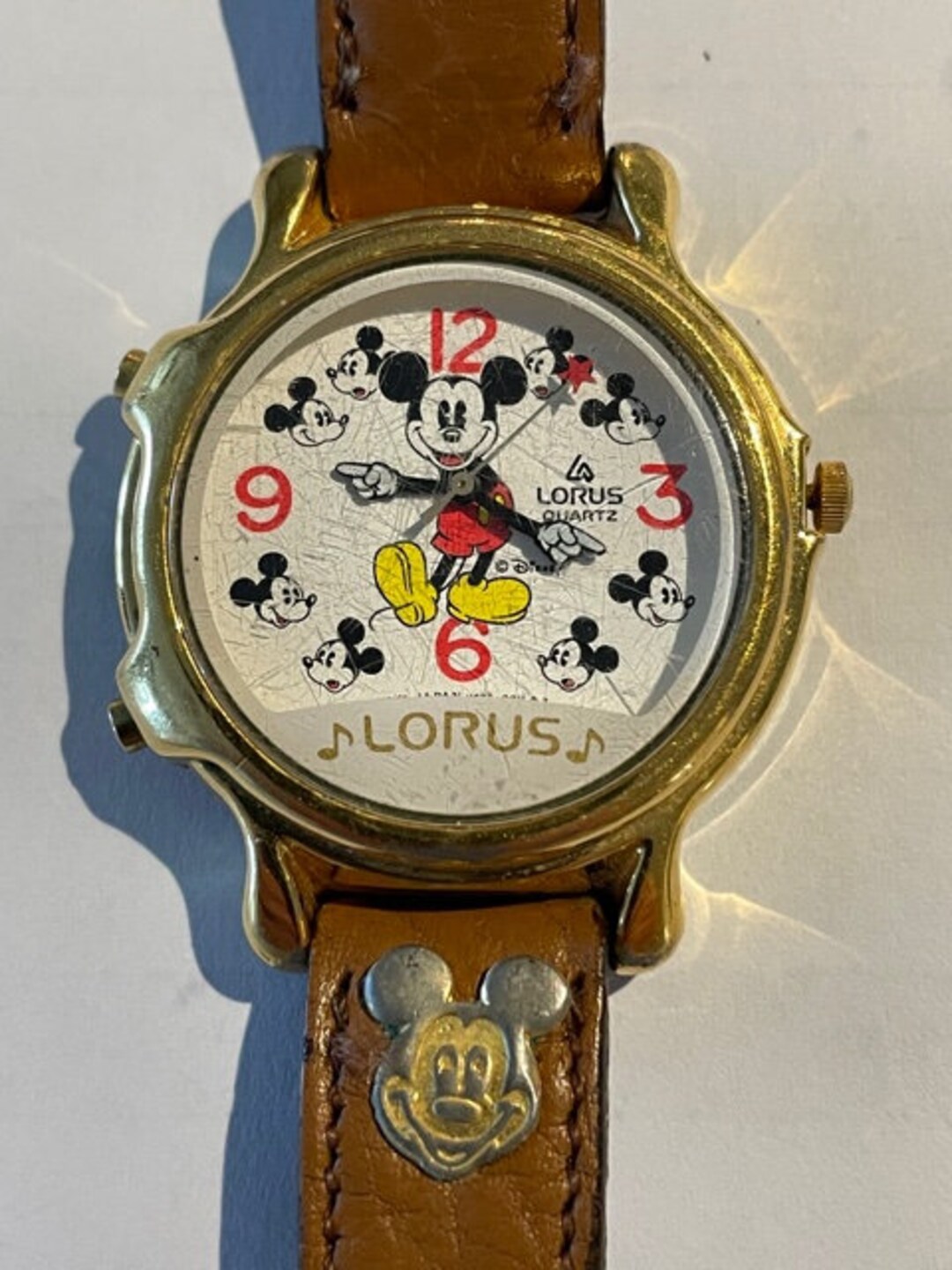 Lorus Disney musical Watch works VTG Disney Lorus Mickey Mouse Musical watch World Flags  main image 3