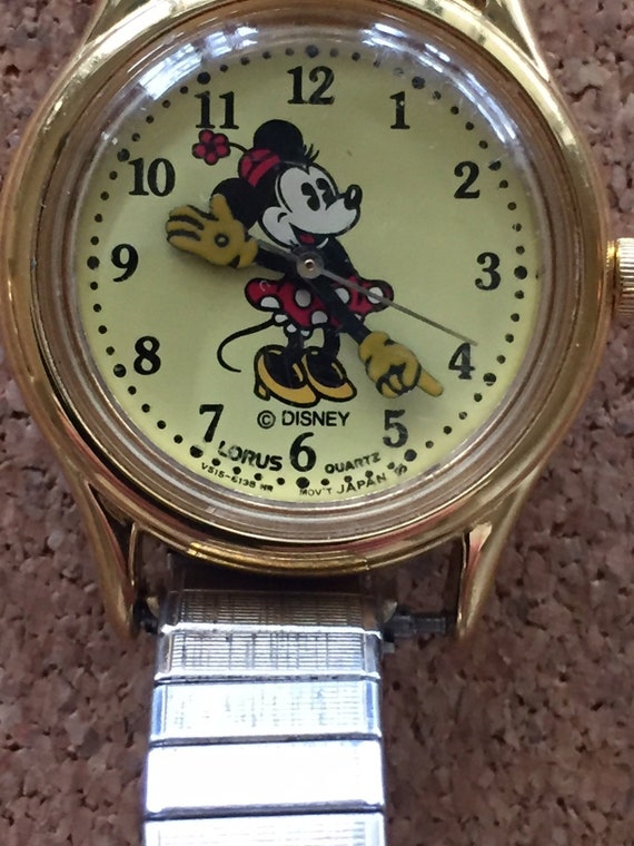 Disney Lorus by Seiko Ladies Minnie Japan Qtz Watch Gold  display picture 1