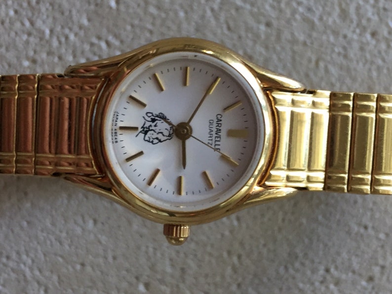 Caravelle by BULOVA Ladies Japan Qtz Watch M.o.p Dial W/indian Etsy