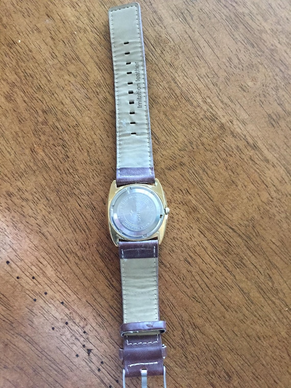 Vintage Seiko Automatic Mens 19 Jewels Gold Plated Day/date Black