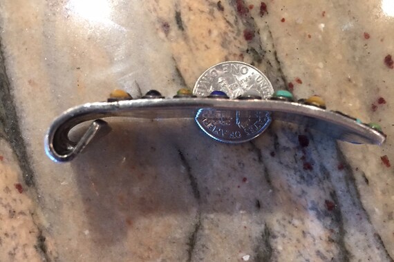 Vintage solid sterling silver handmade HEAVY pend… - image 5