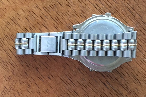 Waltham Mens Chronograph Alarm Lcd/analog Xaw230 Stainless Japan