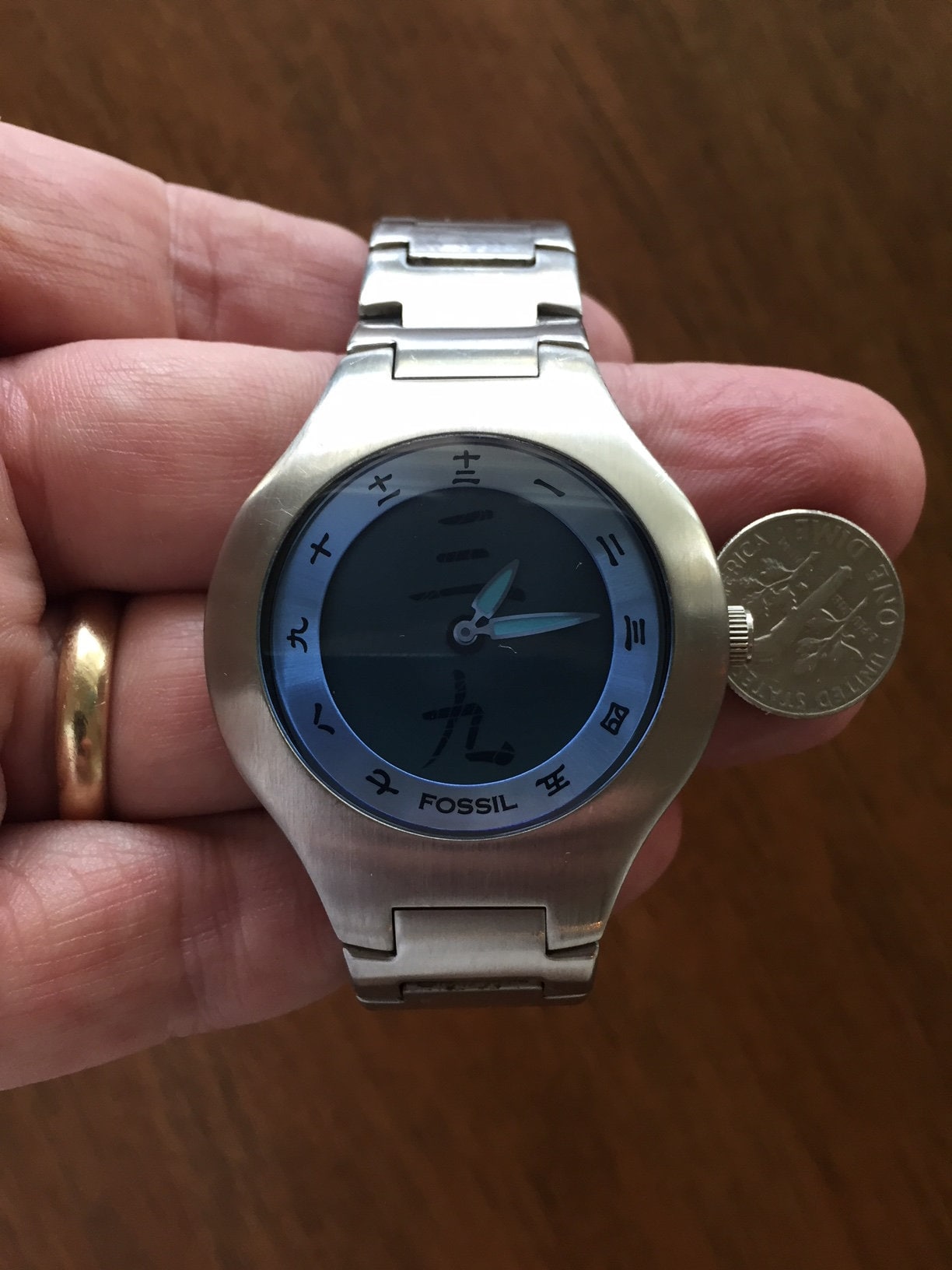 Fossil BIG-TIC JR-7999 Mens Watch Asian Kanji Chinese