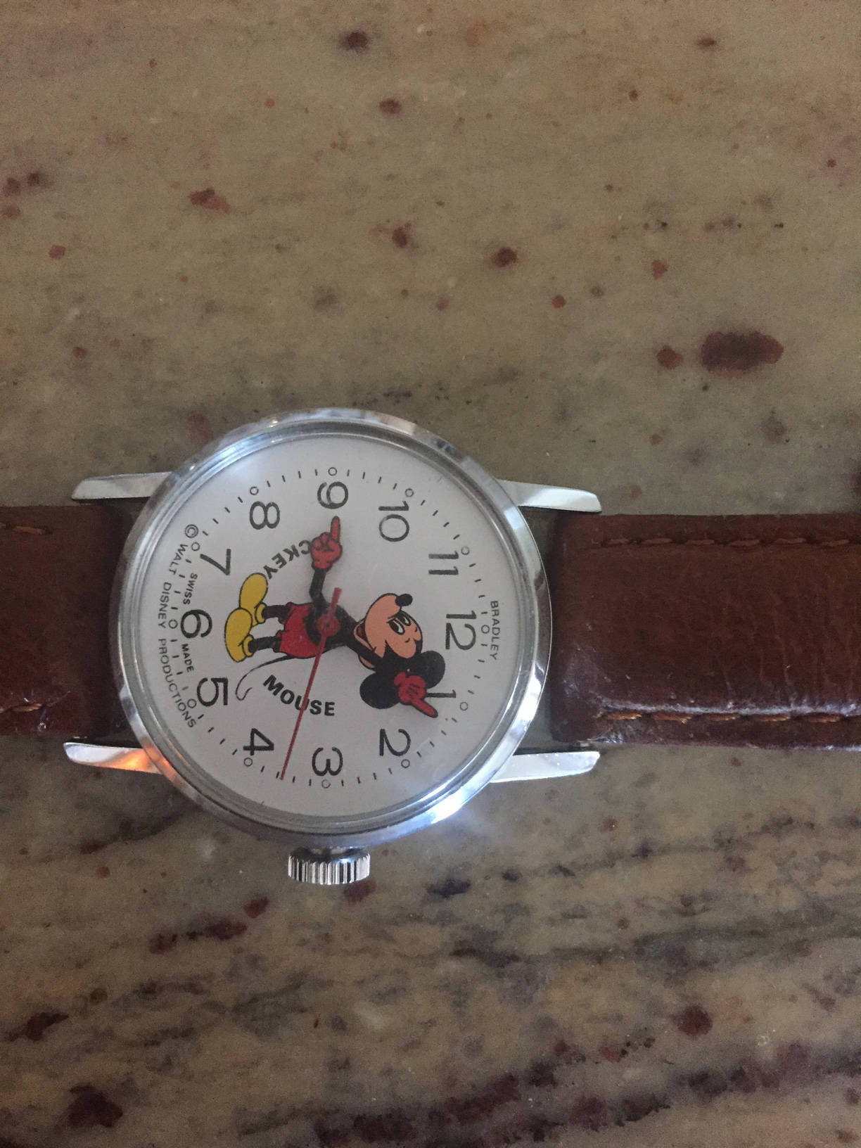 Disney Vintage Mickey Bradley ( Swiss) Pie Eye Mechanical