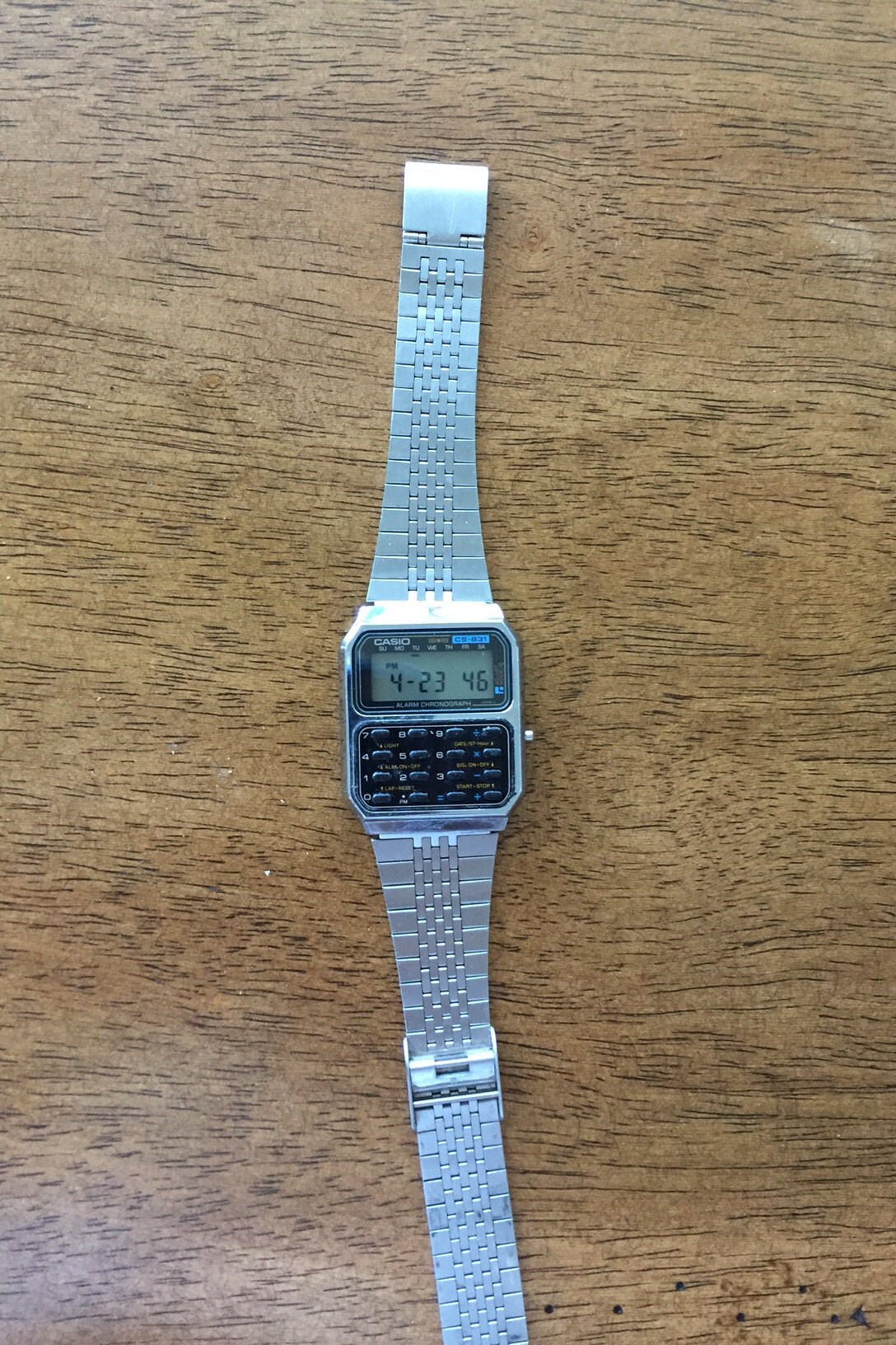 Vintage Casio Mens Rare LCD Alarm Chronograph CS-831 Japan 231