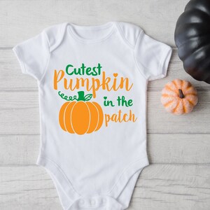 Cutest Pumpkin in the Patch Svg Baby Halloween Svg Fall Svg - Etsy