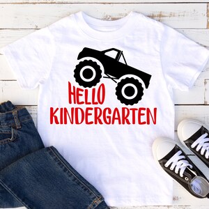 Bonjour la maternelle SVG, svg maternelle garçon, Monster Truck svg, svg chemise garçon, rentrée des classes, premier jour de la maternelle, svg de la maternelle