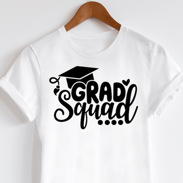 Grad Squad svg, End Of School svg, School Graduation svg, Last Day of School svg, Kids Shirt svg file, Silhouette & Cricut Cut file