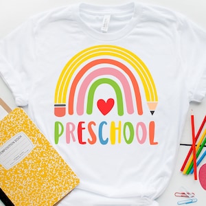 Preschool Rainbow svg, First Day Of Preschool svg, Preschool Back To School svg, Preschool Teacher svg | Cricut & Silhouette