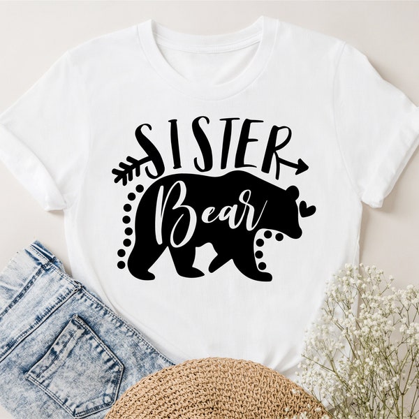 Sister Bear svg, Sister svg, Sister Shirt Design, Bear Family svg, Sister Bear png