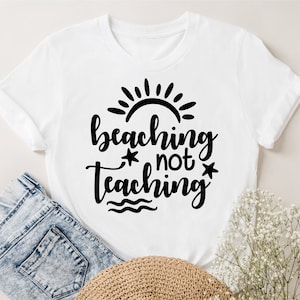 Stranden nicht unterrichten svg, Lehrer-Sommer-svg, Lehrer-Urlaub svg, Lehrer-Strand svg, Lehrer-Shirt svg