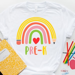 Pre-K Rainbow svg, First Day Of Pre-K svg, Pre-K Back To School svg, Pre-K Teacher svg | Cricut & Silhouette