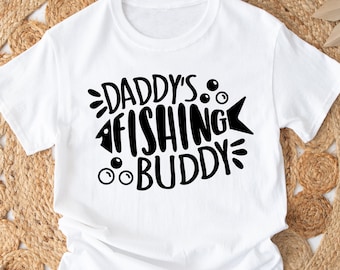 Daddy's Fishing Buddy SVG: Boy's Fishing Design (Digital File)