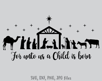 Download Nativity silhouette | Etsy