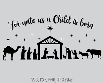 Download Nativity scene svg | Etsy