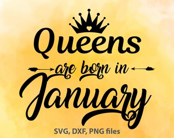 Download January birthday svg | Etsy