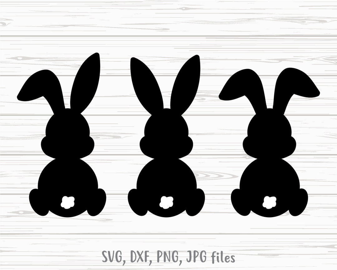 Easter Bunnies Svg Baby Rabbits Svg Bunny Silhouette Svg - Etsy