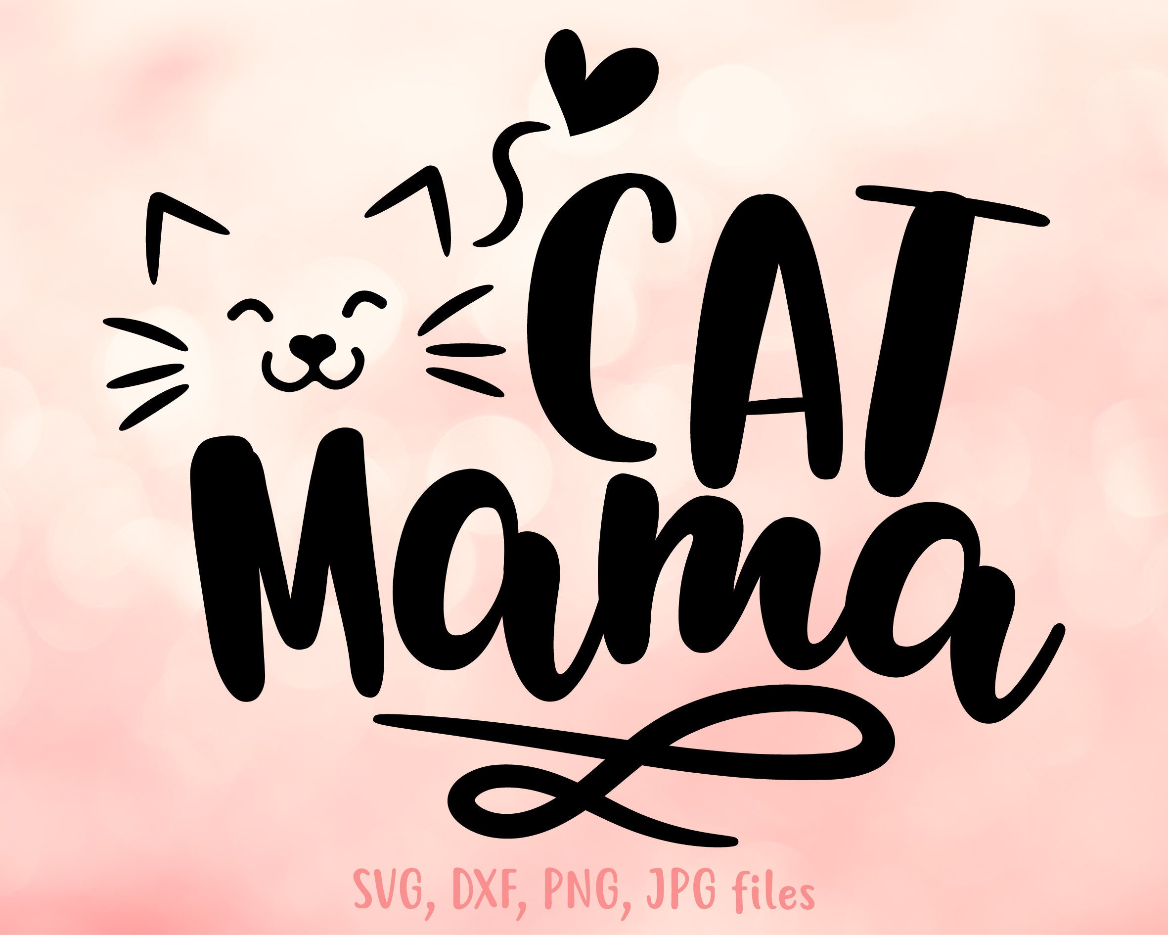 Cat Mama svg Cat svg Cat Lover svg Fur Mom svg Cute Cat | Etsy