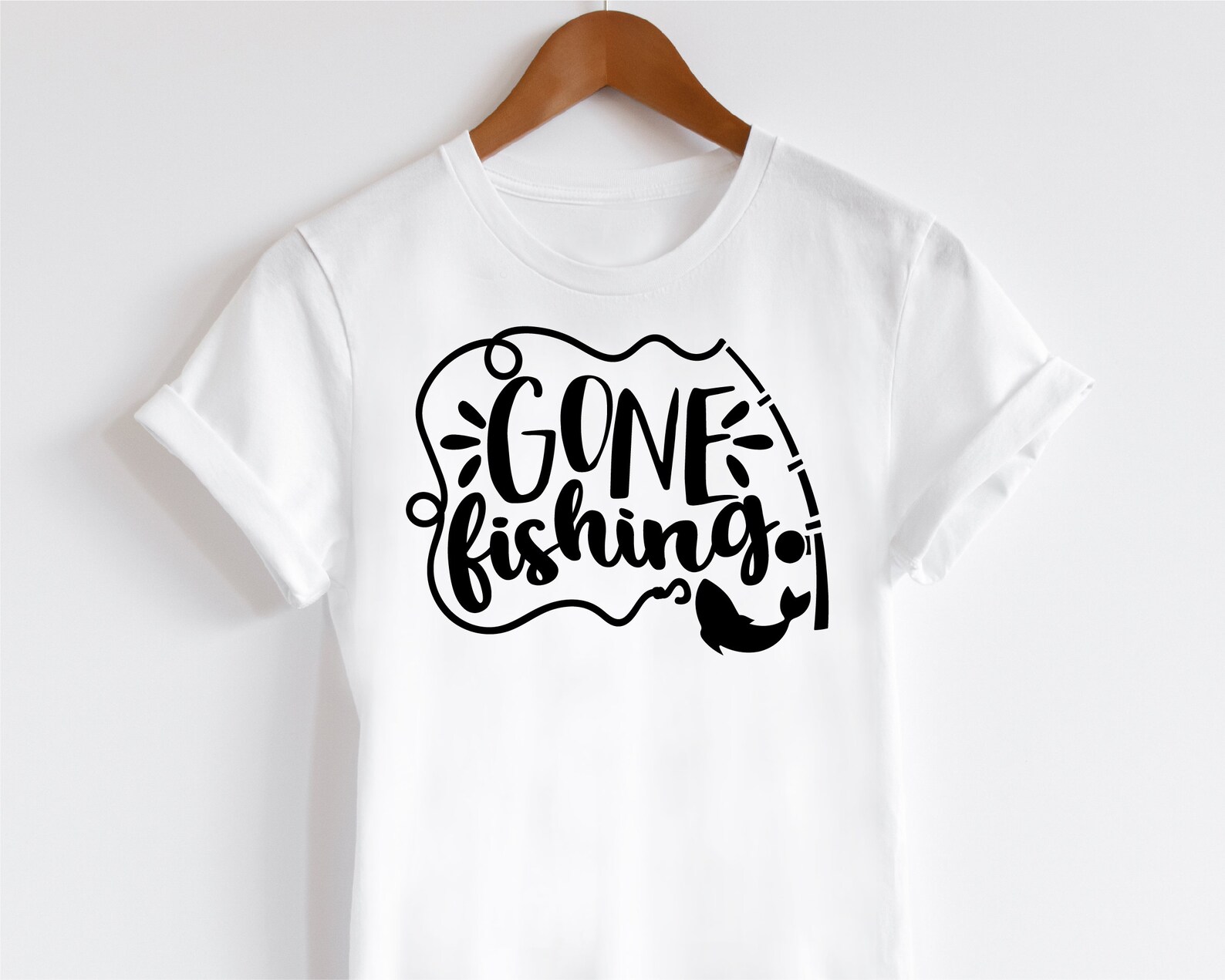 Gone Fishing Svg Funny Fishing Saying Svg Fishing Shirt Svg Etsy