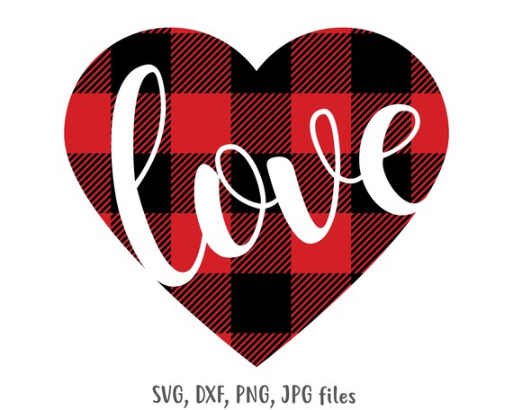 Download Love Heart svg Plaid Heart Valentine svg Valentines svg | Etsy