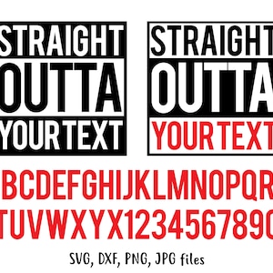 Straight outta svg, Straight outta your text svg, Straight outta timeout gym money grade school svg, svg files for cricut, svg, silhouette