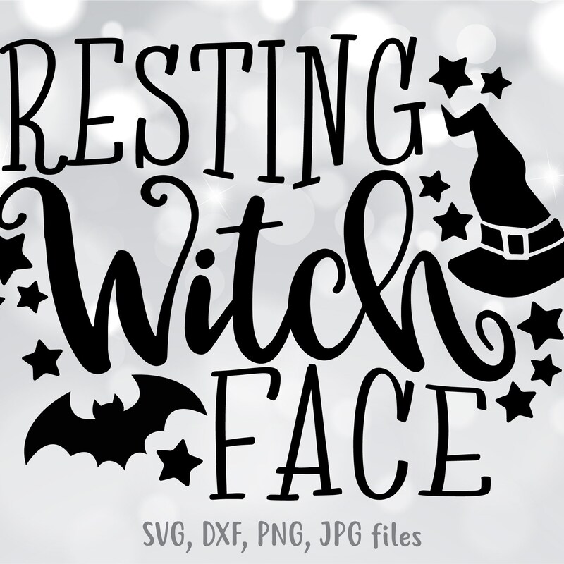 Resting Witch Face Svg - Etsy