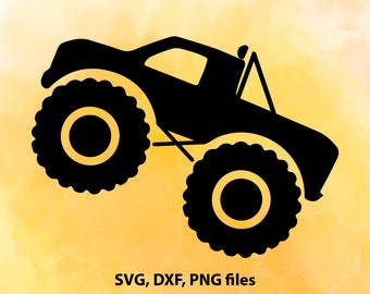 Monster Truck SVG File Cutting Template-Vector Clip Art for Commercial & Personal Use Cricut,Cameo,Explore,SCAL,Decal,Silhouette,Wall Vinyl