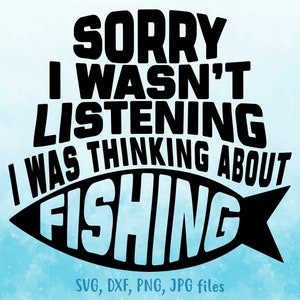 Pensando en pescar svg, Pesca svg, Vacaciones svg, Pesca divertida svg, Pesca svg, Dicho de pesca svg, Camiseta de pesca svg