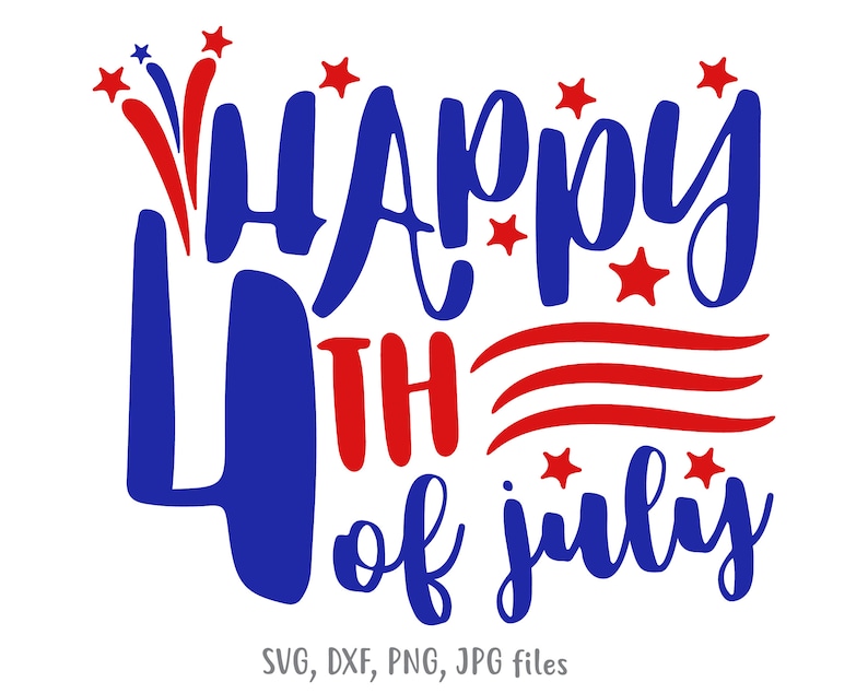 Download Happy 4th of July SVG USA svg Happy Fourth of July svg | Etsy