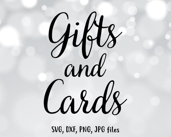 Gifts And Cards Svg Cricut Cutting File Diy Wedding Svg Etsy