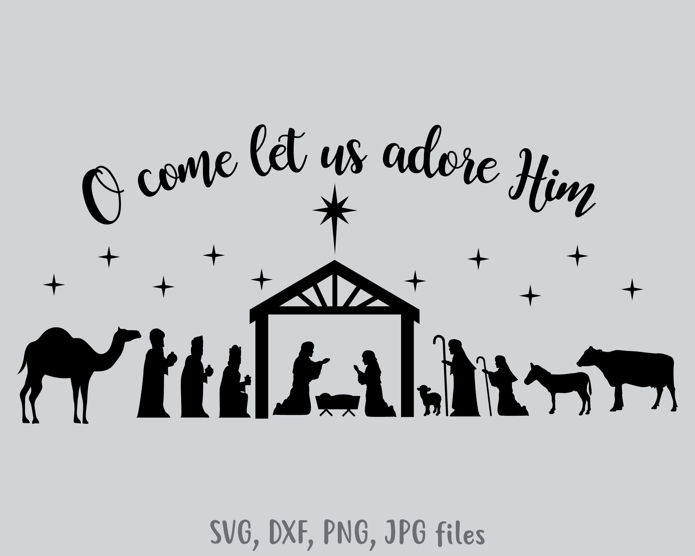 Download Nativity SVG Nativity scene svg Christmas SVG Holiday | Etsy