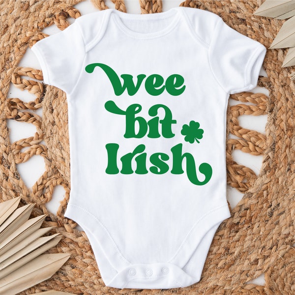 Wee Bit Irish svg, Baby St Patricks Day svg, Baby Onesie svg, Irish svg, Kids St Patricks Day svg