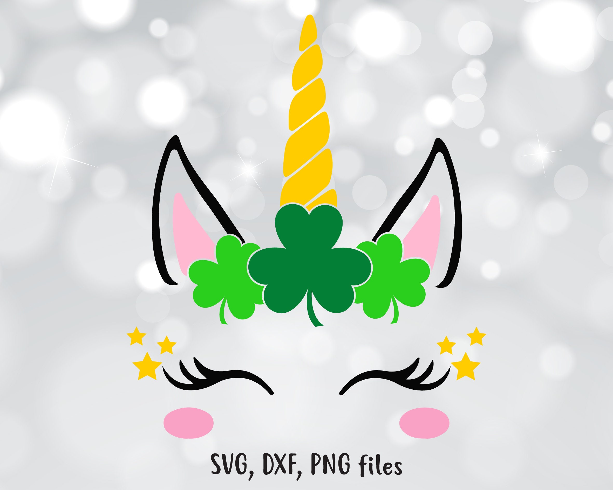 Unicorn St Patricks Day Svg Unicorn Shamrock svg Unicorn | Etsy