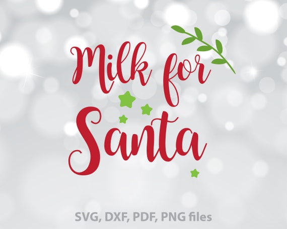 Download Santa svg Santa plate Milk for Santa Christmas svg | Etsy