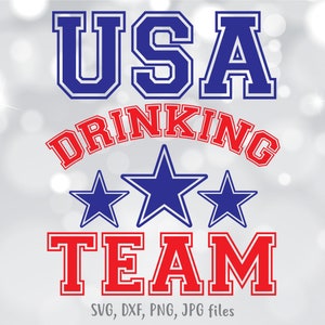 USA buvant équipe SVG, SVG drôle du 4 juillet, potable svg, svg fête du 4 juillet, svg Merica, conception de chemise hommes et femmes, Silhouette Cricut