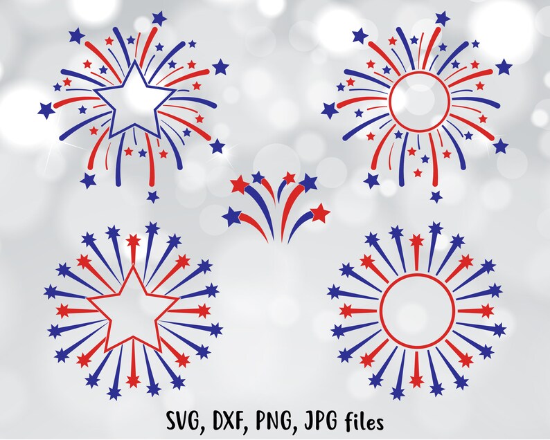 Download 4th of July monogram SVG Independence day svg Fireworks ...