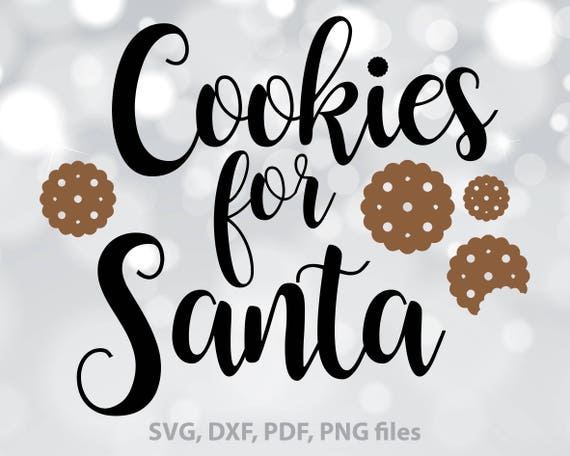 Download Items similar to Cookies for Santa SVG, Christmas cookies DXF, Santa cookies Cut File, Christmas ...