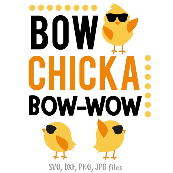 Boy Easter svg, Easter Quote cut files, Chicks Love Me svg, Bow Chicka Bow Wow svg, Chicks svg, Fun Kids Shirt svg, Cricut & Silhouette